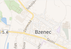 Žerotínova v obci Bzenec - mapa ulice