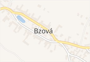 Bzová v obci Bzová - mapa části obce