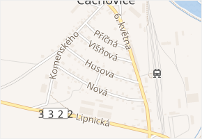 Husova v obci Čachovice - mapa ulice
