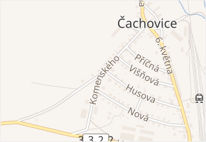 Komenského v obci Čachovice - mapa ulice