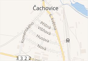 Višňová v obci Čachovice - mapa ulice