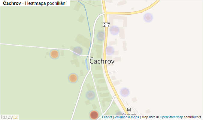 Mapa Čachrov - Firmy v části obce.