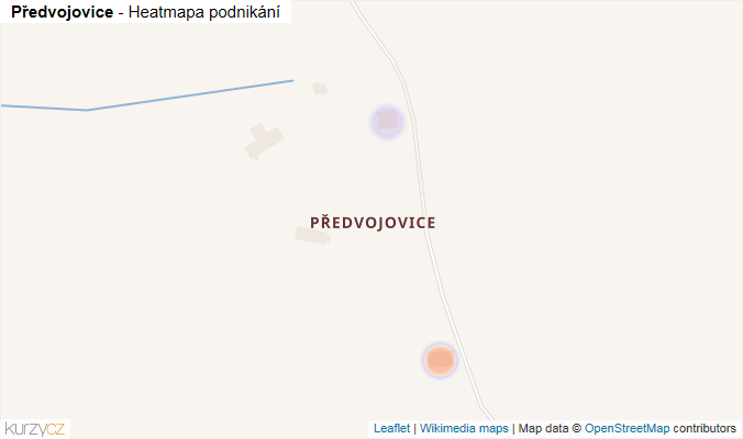 Mapa Předvojovice - Firmy v části obce.