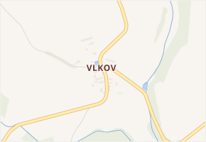 Vlkov v obci Čakov - mapa části obce
