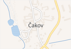 Čakov v obci Čakov - mapa části obce