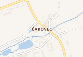 Čakovec v obci Čakov - mapa části obce