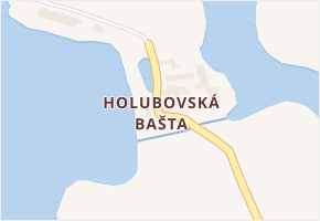 Holubovská Bašta v obci Čakov - mapa části obce
