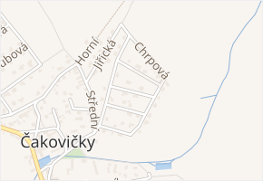 Fialková v obci Čakovičky - mapa ulice