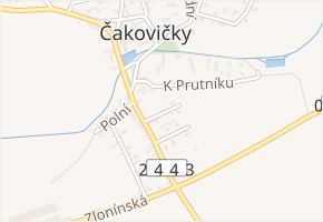Krátká v obci Čakovičky - mapa ulice