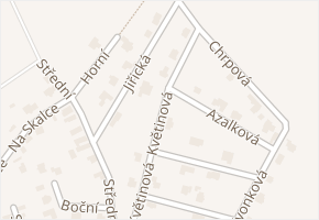 Květinová v obci Čakovičky - mapa ulice