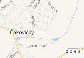 Liliová v obci Čakovičky - mapa ulice