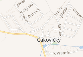 Spojovací v obci Čakovičky - mapa ulice
