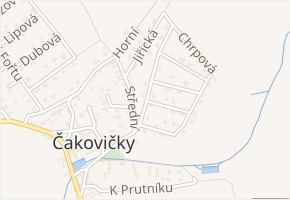 Tulipánová v obci Čakovičky - mapa ulice