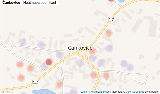 Mapa Čankovice - Firmy v části obce.