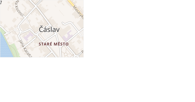 Al. Jiráska v obci Čáslav - mapa ulice