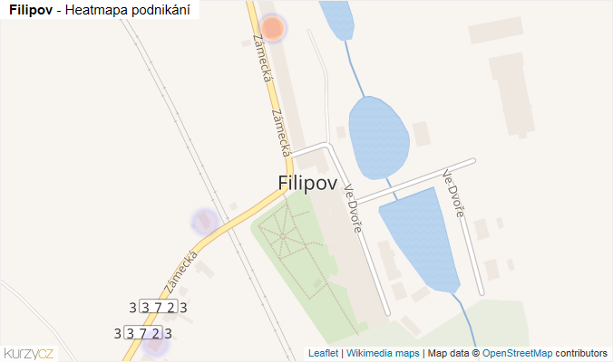 Mapa Filipov - Firmy v části obce.