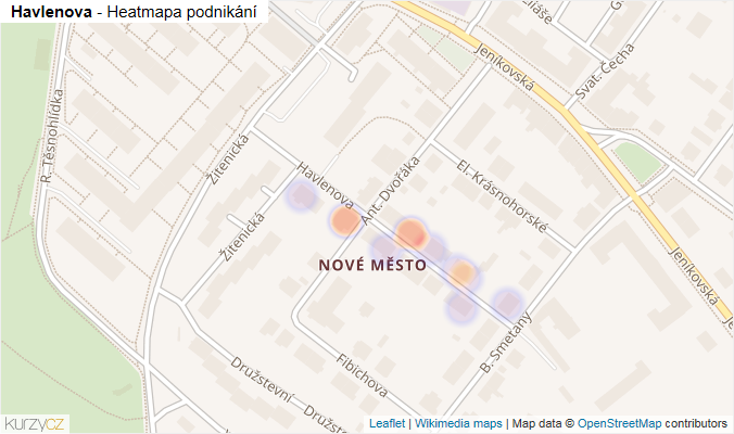 Mapa Havlenova - Firmy v ulici.