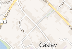 J. Mahena v obci Čáslav - mapa ulice