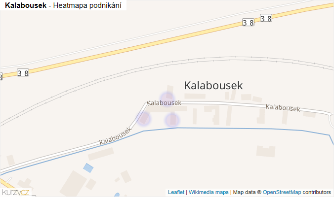Mapa Kalabousek - Firmy v ulici.