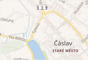 Na Kozinci v obci Čáslav - mapa ulice