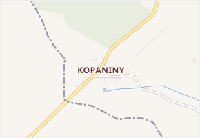 Kopaniny v obci Čáslavsko - mapa části obce