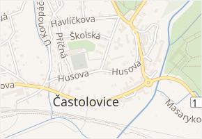 Husova v obci Častolovice - mapa ulice