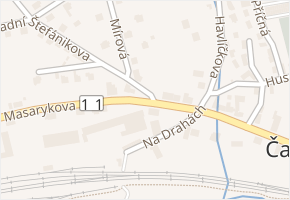 Masarykova v obci Častolovice - mapa ulice