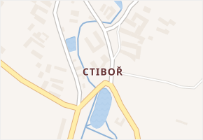 Ctiboř v obci Častrov - mapa části obce