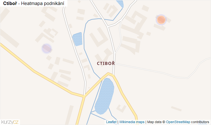 Mapa Ctiboř - Firmy v části obce.