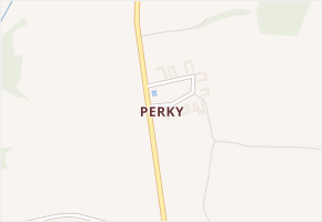 Perky v obci Častrov - mapa části obce