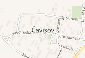 Čavisov v obci Čavisov - mapa části obce