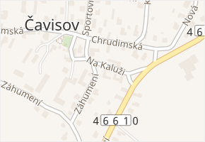 Na Kaluži v obci Čavisov - mapa ulice