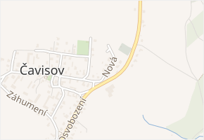Nová v obci Čavisov - mapa ulice