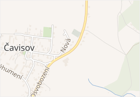 Osvobození v obci Čavisov - mapa ulice