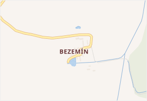 Bezemín v obci Cebiv - mapa části obce