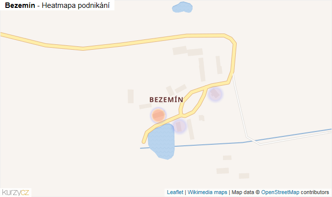 Mapa Bezemín - Firmy v části obce.