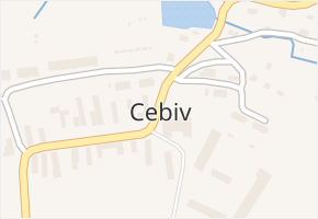 Cebiv v obci Cebiv - mapa části obce
