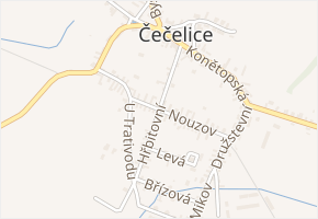 Hřbitovní v obci Čečelice - mapa ulice