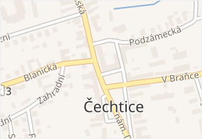 Čechtice v obci Čechtice - mapa části obce