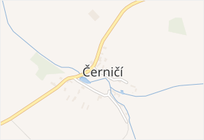 Černičí v obci Čechtice - mapa části obce