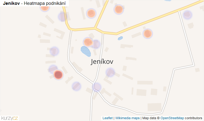 Mapa Jeníkov - Firmy v části obce.