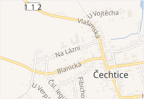 Na Lázni v obci Čechtice - mapa ulice