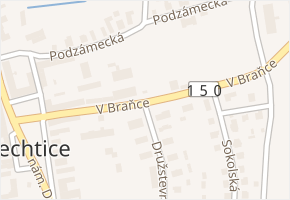 V Braňce v obci Čechtice - mapa ulice