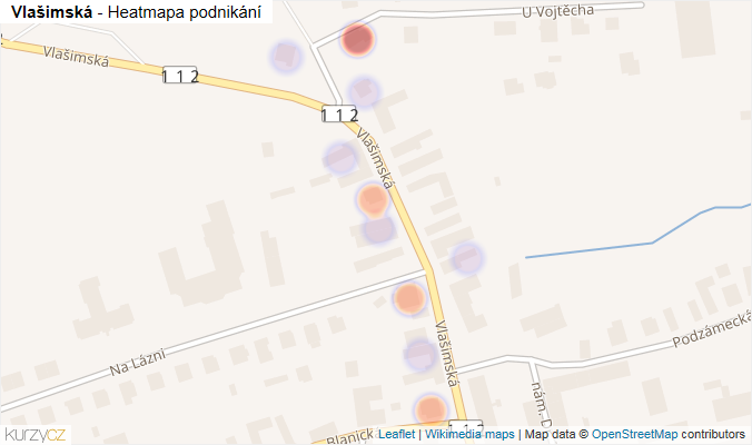 Mapa Vlašimská - Firmy v ulici.