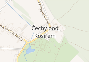 Čechy pod Kosířem v obci Čechy pod Kosířem - mapa části obce