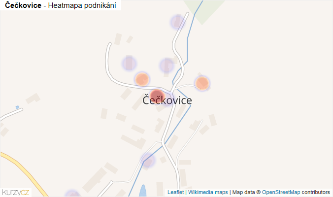 Mapa Čečkovice - Firmy v části obce.