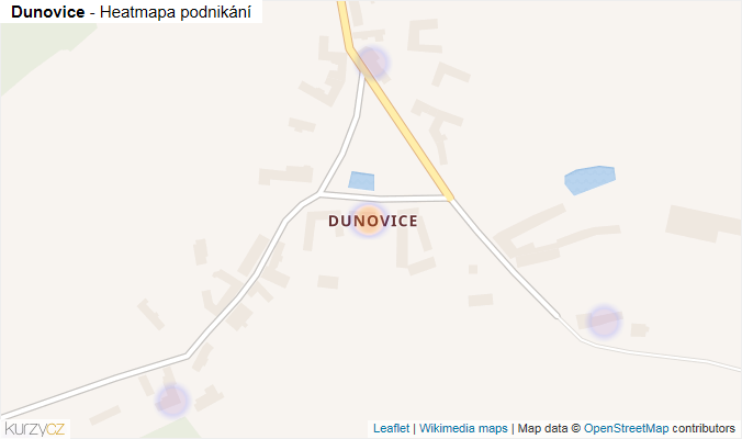 Mapa Dunovice - Firmy v části obce.