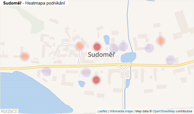 Mapa Sudoměř - Firmy v části obce.