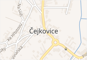 Čejkovice v obci Čejkovice - mapa části obce