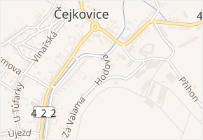 Hodová v obci Čejkovice - mapa ulice